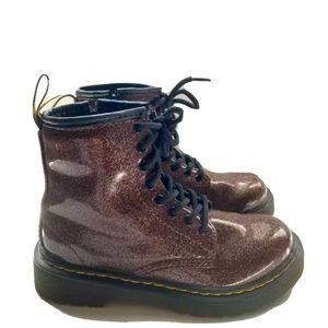 Dr martens 1460 kids brown glitter boots size 13